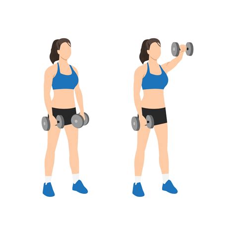 Woman Doing Forward Front Shoulder Single Dumbbell Raises Exercise