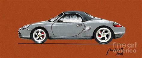 Porsche Boxster Painting By Alain Baudouin Abmotorart Pixels