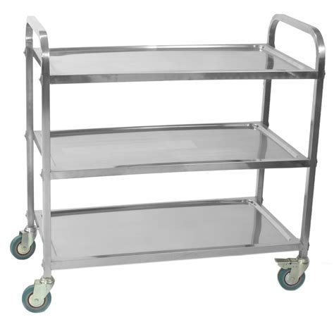 KH Stainless Steel 3 Tier Trolley KH Hospitality Importers