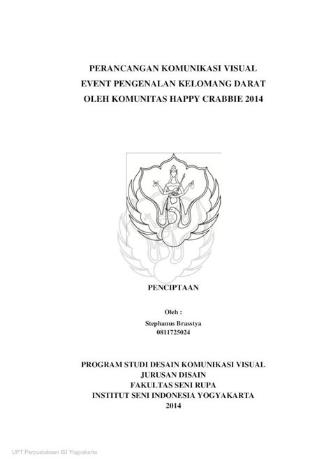 PDF PERANCANGAN KOMUNIKASI VISUAL EVENT PENGENALAN Diikutsertakan