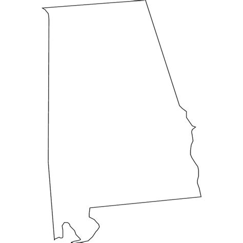 Alabama State Outline Vector At Vectorified Collection Of Alabama