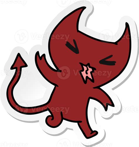 Sticker Cartoon Of A Kawaii Cute Demon 44959921 Png