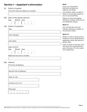 Fillable Online Ut Application For Permission To Appeal And Notice