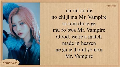 Itzy Mr Vampire Easy Lyrics Youtube