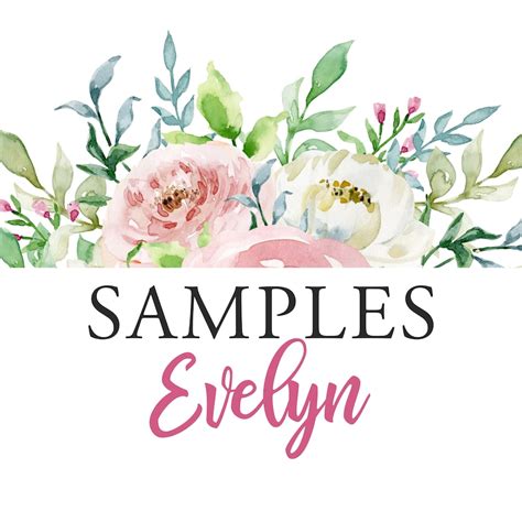 SAMPLES EVELYN Pink White Wild Flowers Watercolor Peonies Etsy