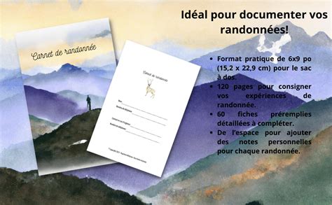 Carnet De Randonn E Journal Remplir Pour Passionn S De Randonn E