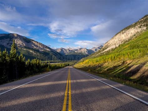 A Road Through Rocky Mountains Stock Photo Image Of Range Closeup