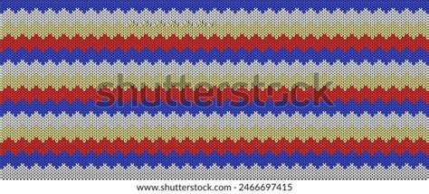 Knitting Pattern Tribal Embroidery Indigenous Weaving Stock Vector Royalty Free 2466697415