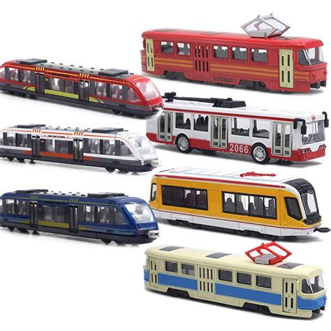 Buy OTONOPI Subway Toy Train Set 4 Pack and High Speed Train Set 3 Pack Die Cast Model Car ...