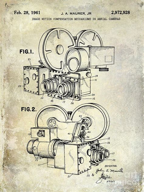 1961 Movie Camera Patent Photograph By Jon Neidert Fine Art America