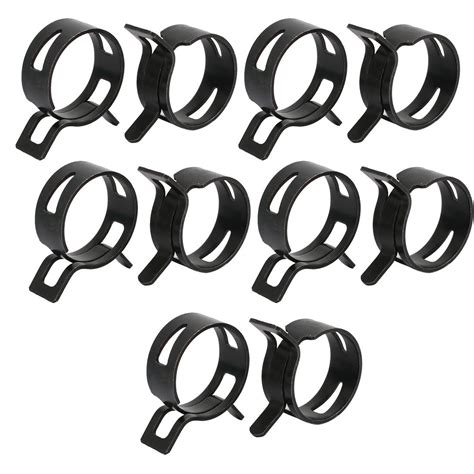 Uxcell 10 Pcs 25mm Spring Type Action Fuel Hose Pipe Low Pressure Air