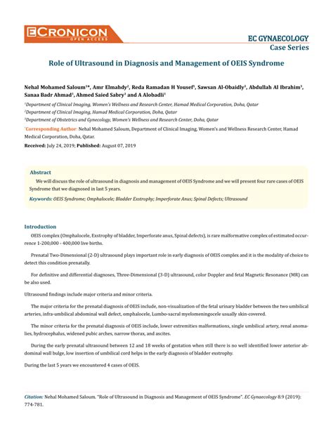 (PDF) Case Series Role of Ultrasound in Diagnosis and Management of ...