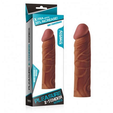 Penis Extender Pleasure X Tender Sleeve Brown 2 Sex Shop Fortuna