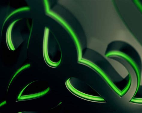 Download Razer Gaming Dual Logo Green And Black Background 1130 X 904