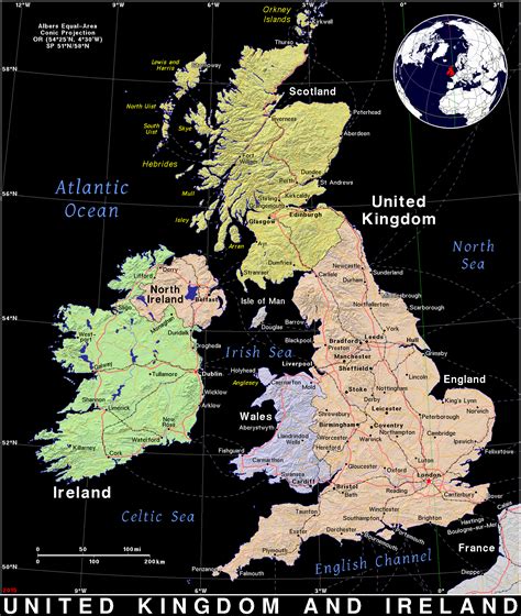 United Kingdom And Ireland · Public Domain Maps By Pat The Free Open