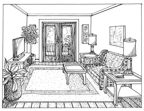 How To Draw A Sofa In 2 Point Perspective | Baci Living Room