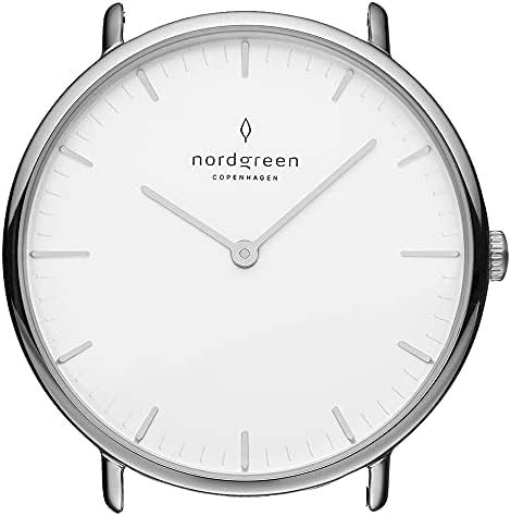 Nordgreen Skandinavische Design Damen Uhr Analog Quarz Silber Weißes