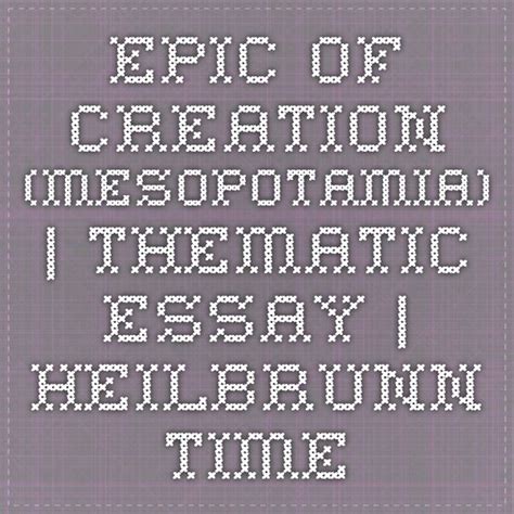 Mesopotamian Creation Myths | Essay | The Metropolitan Museum of Art ...