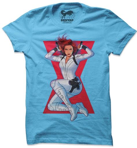 Black Widow Art T Shirt Official Black Widow Merchandise Redwolf