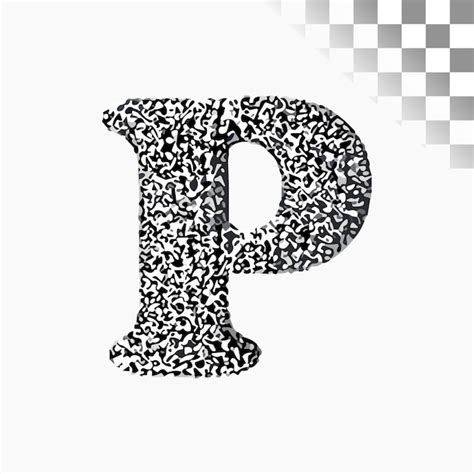 P Buchstaben Design Stilvolles Schriftzeichen Diamantglitzer Alphabet