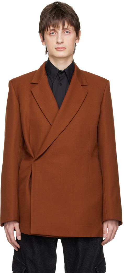 EGONlab Brown Egonic Blazer SSENSE Canada