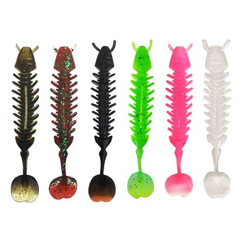 10 20PCS Soft Baits 50mm 65mm Fishing Lures Rubber Worm Swimbaits