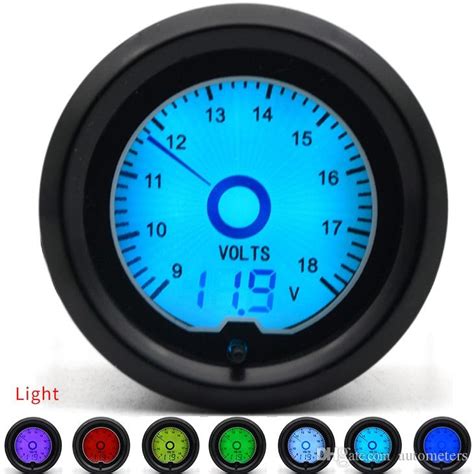 Inch Mm Voltage Gauge Racing Gauge Lcd Digital Display Car