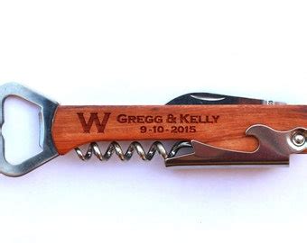 Groomsmen Bottle Opener Custom Corkscrew Engraved Wine Opener Etsy