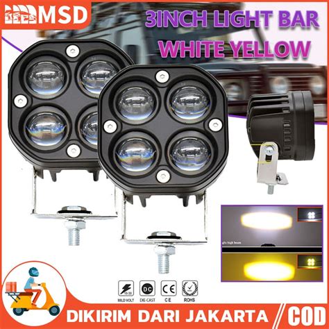 Jual 2PCS Lampu Sorot Tembak LED Bar CWL CREE 4 Titik Mata 40 Watt