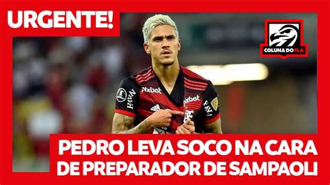 Pedro Leva Soco Na Cara De Preparador De Sampaoli Youtube