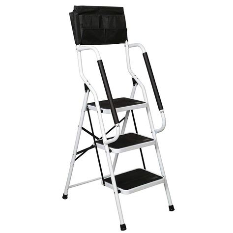 Buy 3 Step Ladder With Handrails 500 Lb Capacity Step Stool Folding