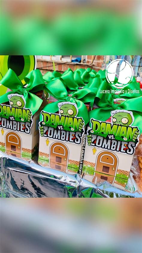 Candy Boxes Cajitas De Dulces Plantas Vs Zombies En Lucero Imprenta Y