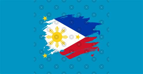 Philippines Paint Splatter Flag Filipino Pride Design Philippines