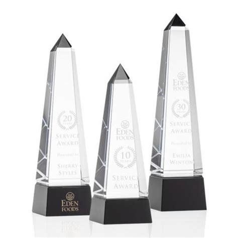 Groove Black Obelisk Crystal Award OPT111 K Corporate Awards