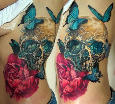 Skull And Butterflies Tattoo Wip By Nikasamarina On Deviantart