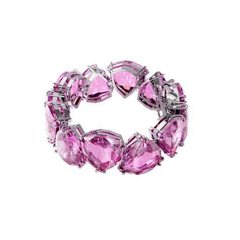 Buy Swarovski Millenia Bracelet Triangle Cut Crystals Pink Rhodium