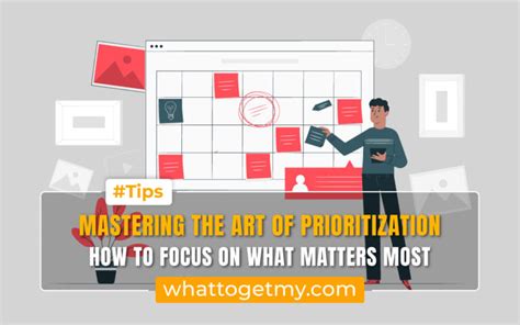 Mastering The Art Of Prioritization Focus On What Matters Most What To Get My