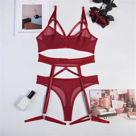 Ensemble De Pi Ces De Lingerie Rotique Pour Femmes D Pissage Vider