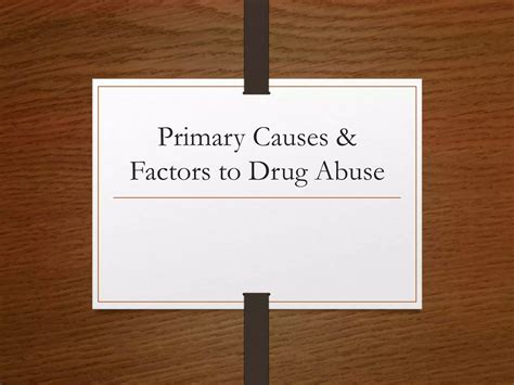 Drug Abuse and its Prevention | PPT