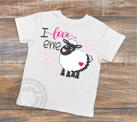 I Love Ewe Svg Valentines Day Svg Heart Svg Sheep Svg I Etsy