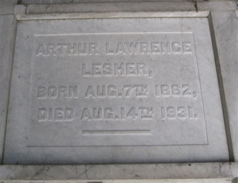 Arthur Lawrence Lesher Find A Grave Memorial