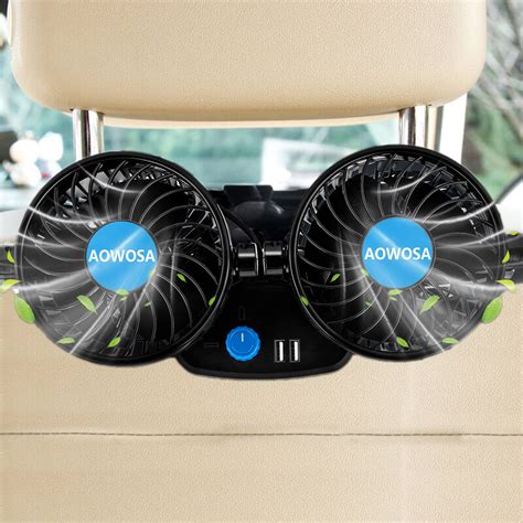 Buy Car Fans 12V Electric Cooling Rear Seat Headrest Vehicle Fan With