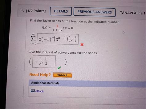 Solved Points Details Previous Answers Tanapcalc Chegg