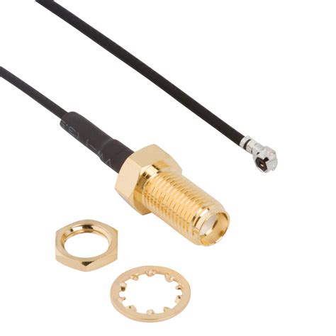 Amphenol Rf Rf Micro Cable Amc Rt Angle Plug To Sma