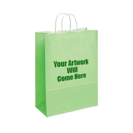 TLG716MK Medium Lime Green Kraft Paper Bags