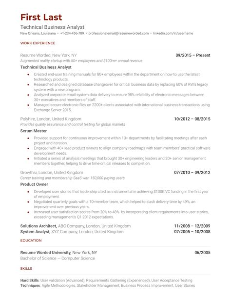 Rpa Business Analyst Resume Examples Guide For Off