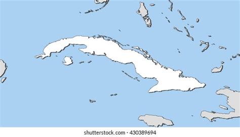 Mapa F Sico Portador Detallado De Cuba Vector De Stock Libre De