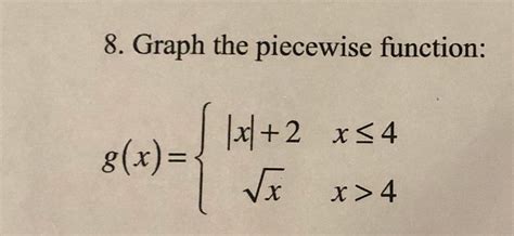 Answered Graph The Piecewise Function Bartleby