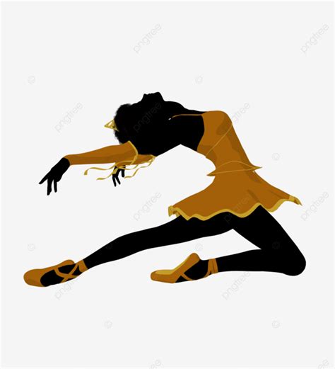 African American Ballerina Silhouette Stage Art Perform Art Png