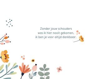 Bedankkaart Met Getekende Bloemen Kaartje Go